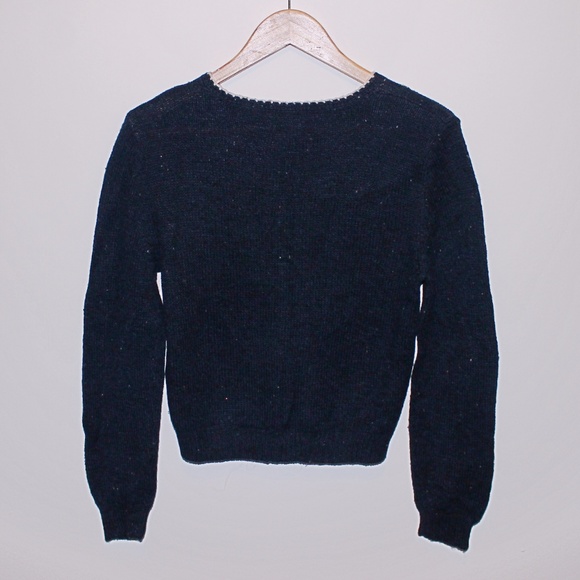 Denial Vintage Blue Floral Embroidered Cardigan M - Picture 3 of 4